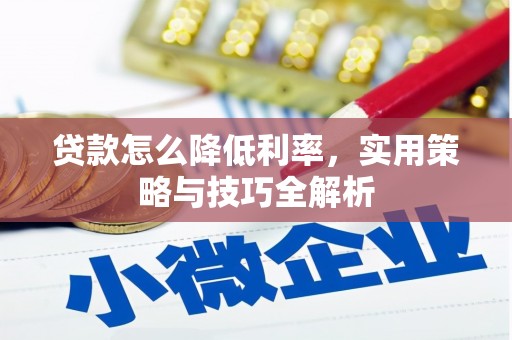 西海岸贷款怎么降低利率，实用策略与技巧全解析