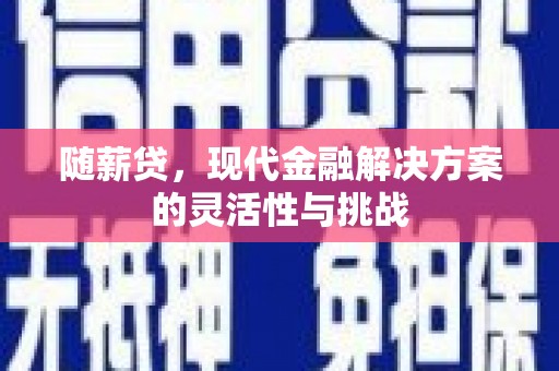 太麻里随薪贷，现代金融解决方案的灵活性与挑战