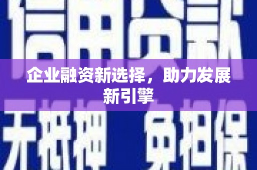振兴企业融资新选择，助力发展新引擎