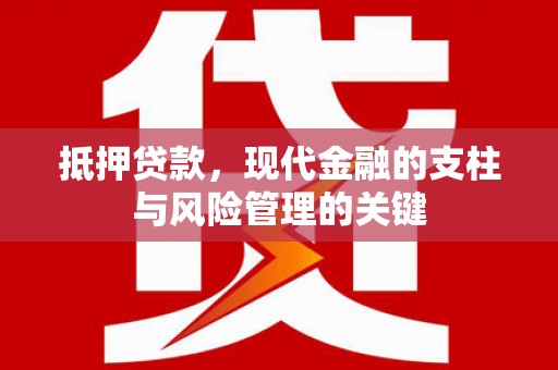 馆陶抵押贷款，现代金融的支柱与风险管理的关键