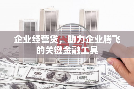 怀化企业经营贷，助力企业腾飞的关键金融工具