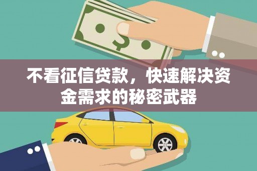 安福不看征信贷款，快速解决资金需求的秘密武器
