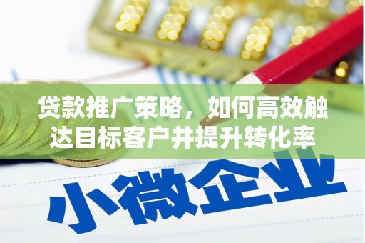 三水贷款推广策略，如何高效触达目标客户并提升转化率
