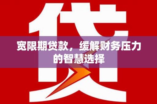 新店宽限期贷款，缓解财务压力的智慧选择