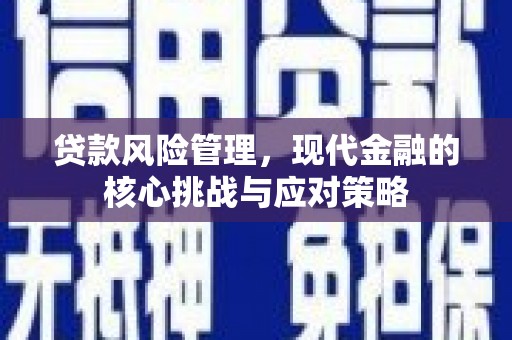 横县贷款风险管理，现代金融的核心挑战与应对策略