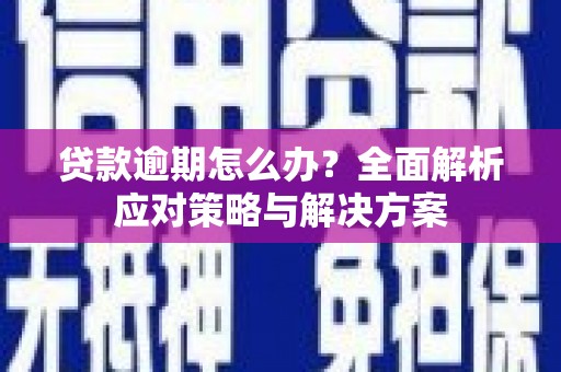 灵宝贷款逾期怎么办？全面解析应对策略与解决方案