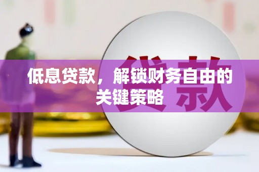 会宁低息贷款，解锁财务自由的关键策略
