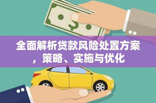 奎文全面解析贷款风险处置方案，策略、实施与优化