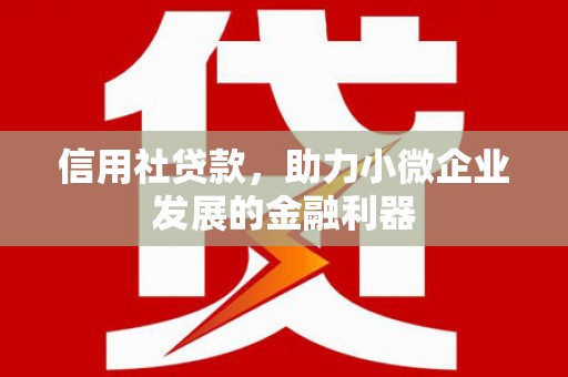 井陉信用社贷款，助力小微企业发展的金融利器