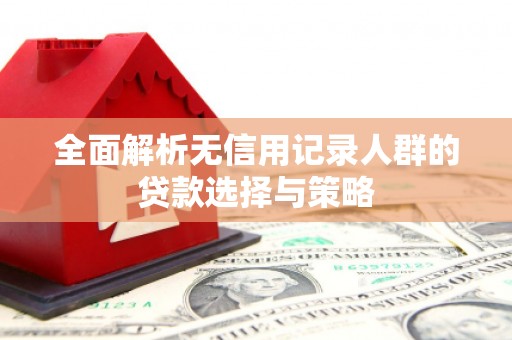 西咸全面解析无信用记录人群的贷款选择与策略